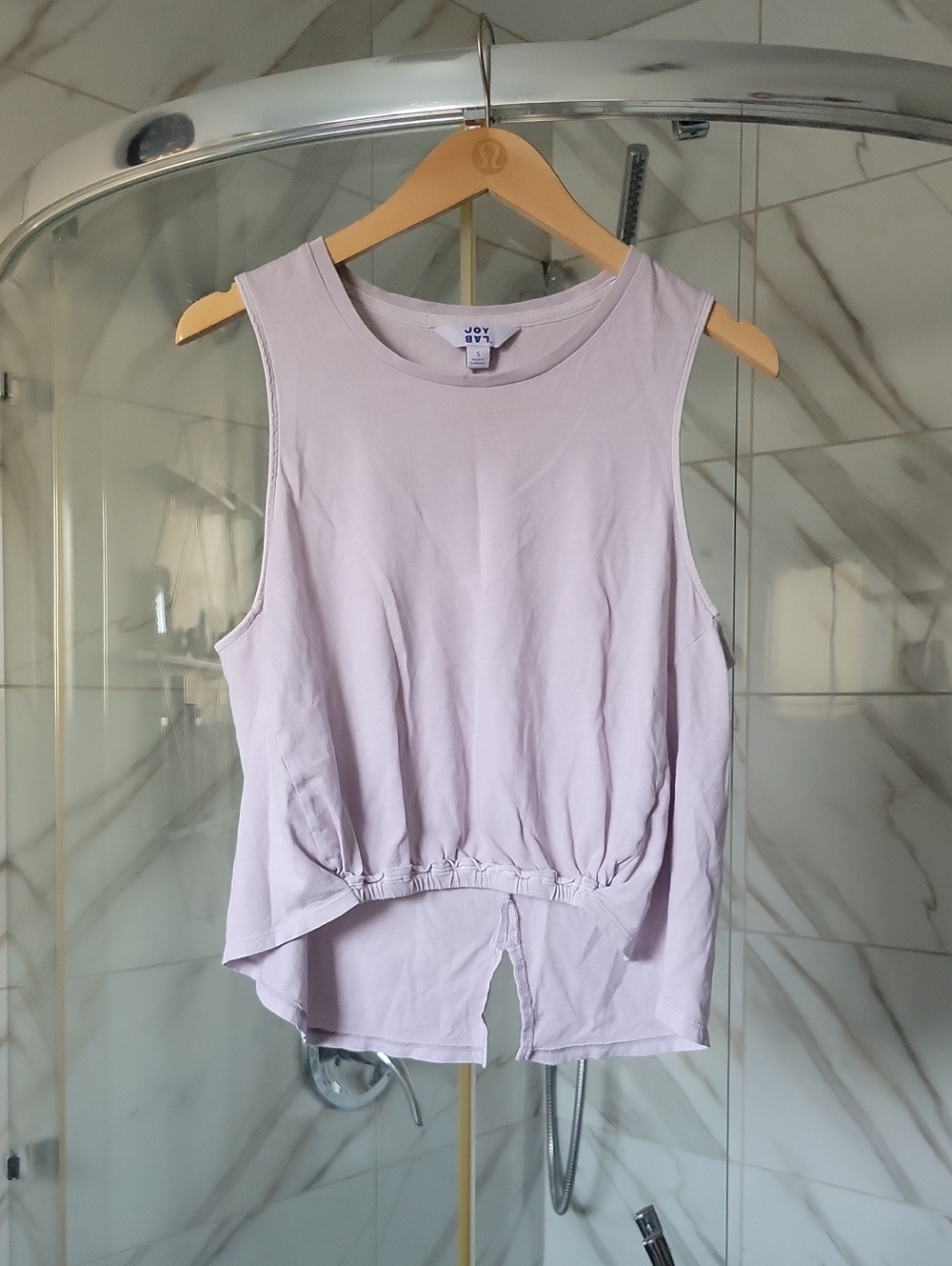 JoyLab Light Lavender Cropped Tank with Elastic Hem
